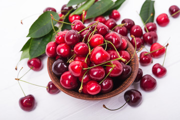 fresh red cherry fruit