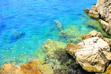 Beautiful beach on Island Hvar in Croatia