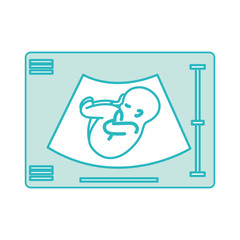 Ultrasound monitor isolated icon vector illustration design
