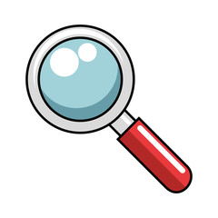 magnifying glass icon over white background vector illustration