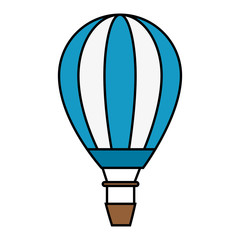 Fototapeta premium air balloon icon over white background vector illustration