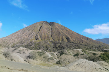 mountain with blue sky