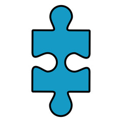 jigsaw puzzle icon over white background vector illustration