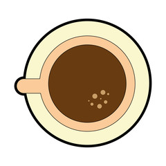 coffee mug icon over white background vector illustration