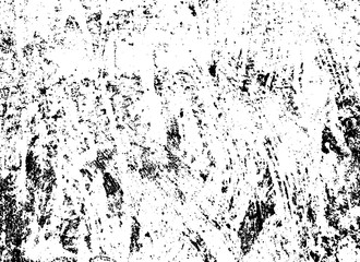 Obraz premium Scratched and worn vintage overlay. Black ink drips on white.