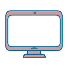 computer icon over white background vector illustration