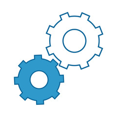 gear wheels icon over white background vector illustration