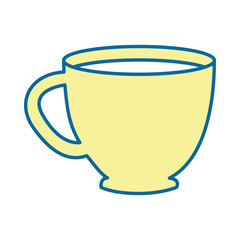 coffee mug icon over white background vector illustration