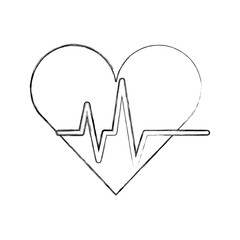 heart cardio isolated icon vector illustration design