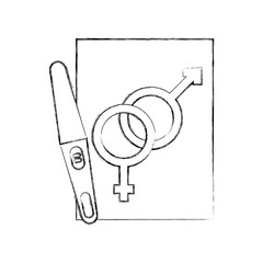 paper with male and female symbol vector illustration design