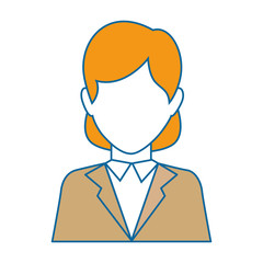businesswoman icon over white background vector illustration