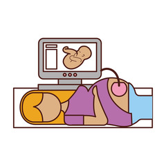 Ultrasound monitor isolated icon vector illustration design