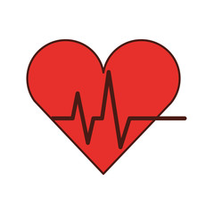 heart cardio isolated icon vector illustration design