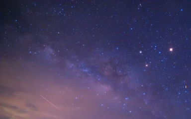 The night sky stars and Milky Way