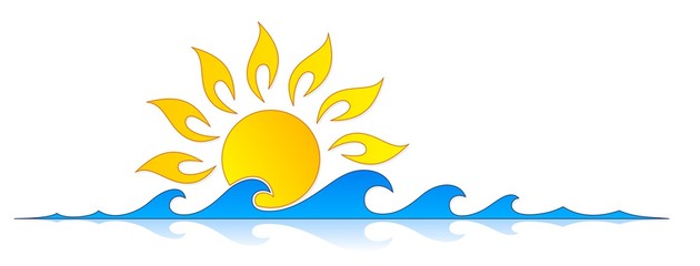 Fototapeta na wymiar Logo sun and sea. 