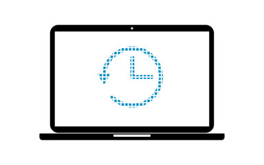 Pixel Icon Laptop - Zeitumstellung