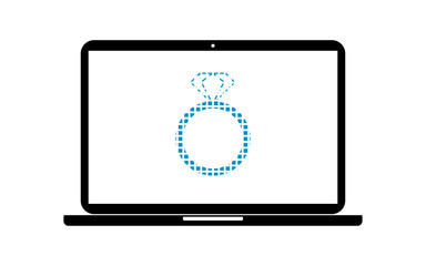 Pixel Icon Laptop - Ring Diamant