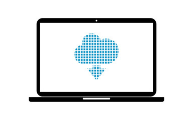 Pixel Icon Laptop - Wolke herunterladen