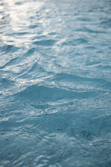 Blue azure ripples of water