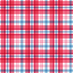 Red and blue tartan. Seamless pattern. Vector