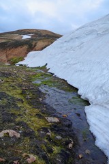 nature in hiking the laugavegur trail in Iceland