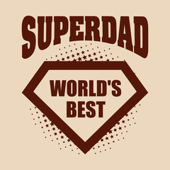 Fototapeta na wymiar Superdad logo superhero World's best