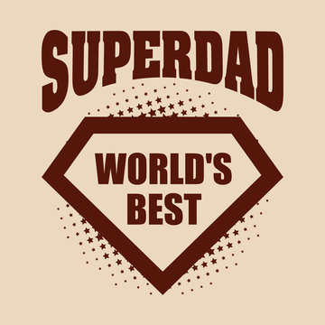 Superdad logo superhero World's best