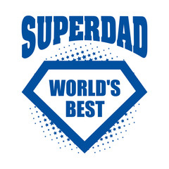 Superdad logo superhero World's best