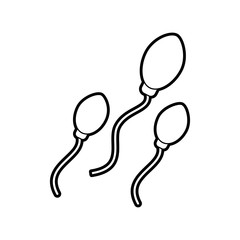 Fertilization by the spermatozoon vector illustration design