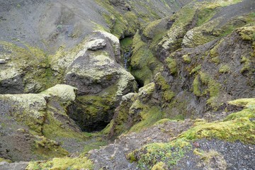 nature in hiking the laugavegur trail in Iceland