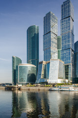 Fototapeta na wymiar Fragment of Moscow-City - International Business Center, Moscow , Russia.