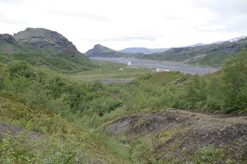 nature in hiking the laugavegur trail in Iceland