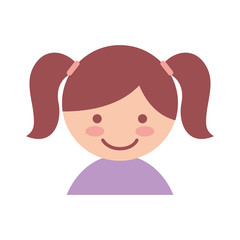cute little girl character vector illustration design