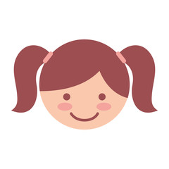 cute little girl character vector illustration design
