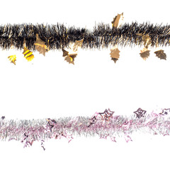 Christmas garland isolated on white background