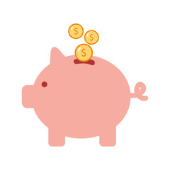 piggy savings isolated icon vector illustration design