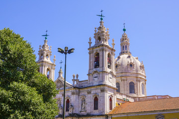Famous Estrela Basilica in Lisbon