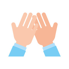 hands human protected icon vector illustration design