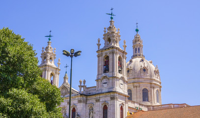 Famous Estrela Basilica in Lisbon