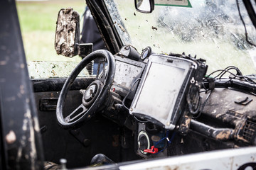 Custom built off-road car interior. © Dmytro Panchenko