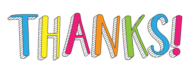 THANKS! hand lettering