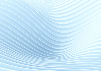 Abstract white wave background.
3D illustration.