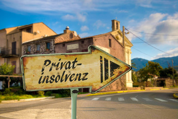 Schild 198 - Privatinsolvenz