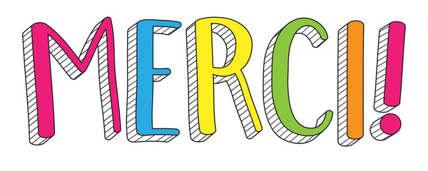 Carte "MERCI" © HowLettery Studio