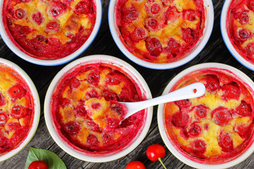 classic French sweet fruit vanilla dessert