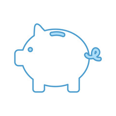 piggy savings isolated icon vector illustration design