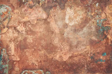 Wall murals Metal Old copper texture