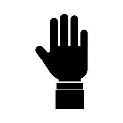 hand human stop icon vector illustration design