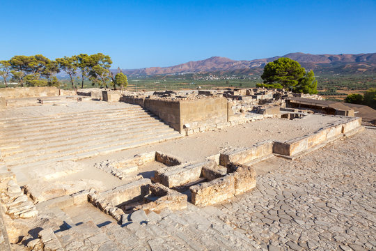 Phaistos Palace ruins Island of Crete Greece