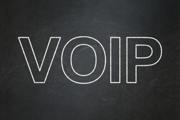 Obraz premium Web design concept: VOIP on chalkboard background